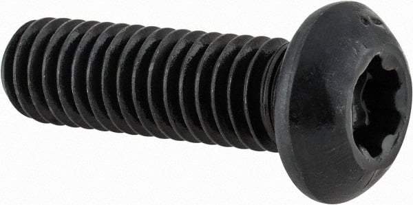 Camcar - 3/8-16 UNC Torx Plus Drive, Button Screw - Alloy Steel, Black Oxide Finish, Fully Threaded, 1-1/4" Length Under Head - Eagle Tool & Supply