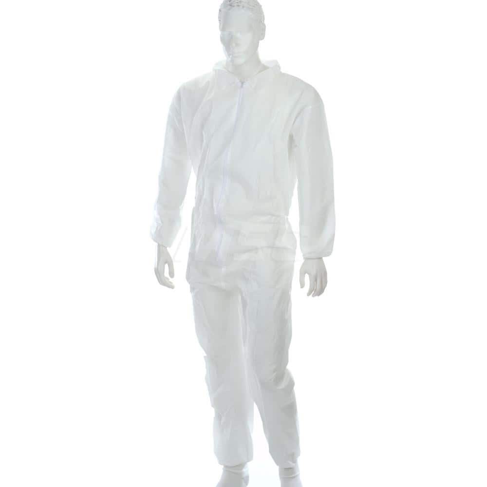 PRO-SAFE - Pack of (25), Size M SMS Chemical Resistant Coveralls - Eagle Tool & Supply