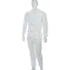 PRO-SAFE - Pack of (25), Size M SMS Chemical Resistant Coveralls - Eagle Tool & Supply