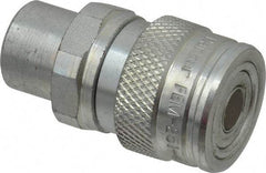 Parker - 1/4-18 NPSF Steel Hydraulic Hose Female Pipe Thread Coupler & No Lock Fitting - 4,568 psi - Eagle Tool & Supply