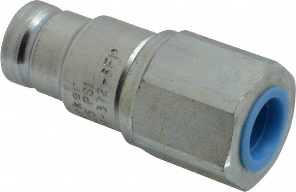 Parker - 3/8-18 NPSF Steel Hydraulic Hose Female Pipe Thread Nipple - 3,625 psi - Eagle Tool & Supply