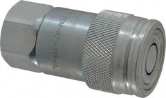 Parker - 1/2-14 NPSF Steel Hydraulic Hose Female Pipe Thread Coupler & No Lock Fitting - 3,625 psi - Eagle Tool & Supply
