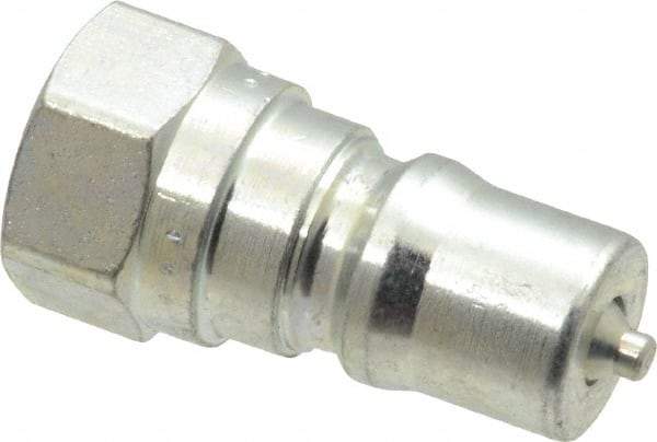 Parker - 1/8 NPTF Steel Hydraulic Hose Female Pipe Thread Nipple - 5,000 psi - Eagle Tool & Supply