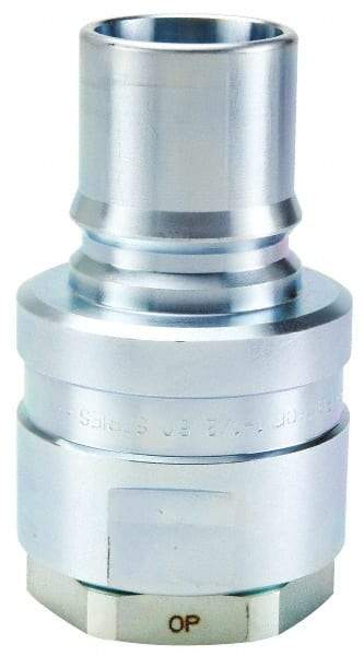 Parker - 2-1/2 NPTF Steel Hydraulic Hose Female Pipe Thread Nipple - 1,000 psi - Eagle Tool & Supply