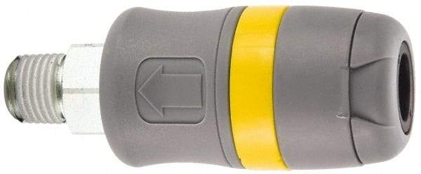 Parker - 3/8 Male NPTF Industrial Pneumatic Hose Coupler - Polyamide, 3/8" Body Diam - Eagle Tool & Supply