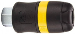 Parker - 3/8 Female NPTF Industrial Pneumatic Hose Coupler - Polyamide, 1/2" Body Diam - Eagle Tool & Supply