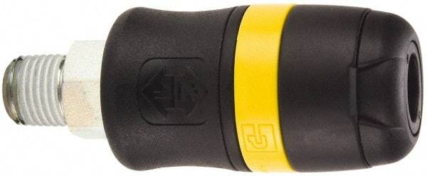 Parker - 1/2 Male NPTF Industrial Pneumatic Hose Coupler - Polyamide, 1/2" Body Diam - Eagle Tool & Supply