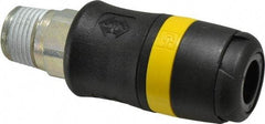 Parker - 1/2 Male NPTF Industrial Pneumatic Hose Coupler - Polyamide, 3/8" Body Diam - Eagle Tool & Supply