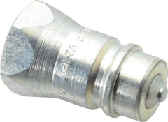 Parker - 1/2 NPTF Steel Hydraulic Hose Female Pipe Thread Nipple & Poppet - 3,000 psi - Eagle Tool & Supply