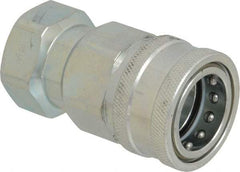 Parker - 3/4 NPTF Steel Hydraulic Hose Female Pipe Thread Coupler - 4,000 psi - Eagle Tool & Supply