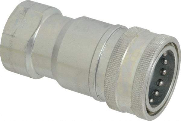 Parker - 1 NPTF Steel Hydraulic Hose Female Pipe Thread Coupler - 4,000 psi - Eagle Tool & Supply