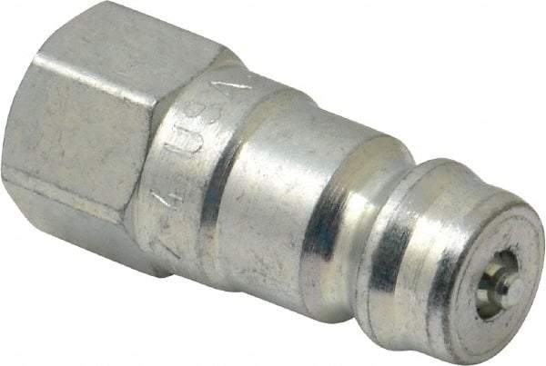 Parker - 1/8 NPTF Steel Hydraulic Hose Female Pipe Thread Nipple - 5,000 psi - Eagle Tool & Supply