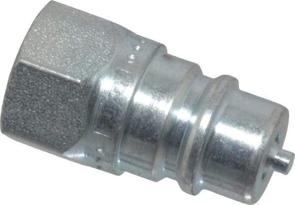 Parker - 1/4 NPTF Steel Hydraulic Hose Female Pipe Thread Nipple - 5,000 psi - Eagle Tool & Supply