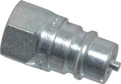 Parker - 1/4 NPTF Steel Hydraulic Hose Female Pipe Thread Nipple - 5,000 psi - Eagle Tool & Supply