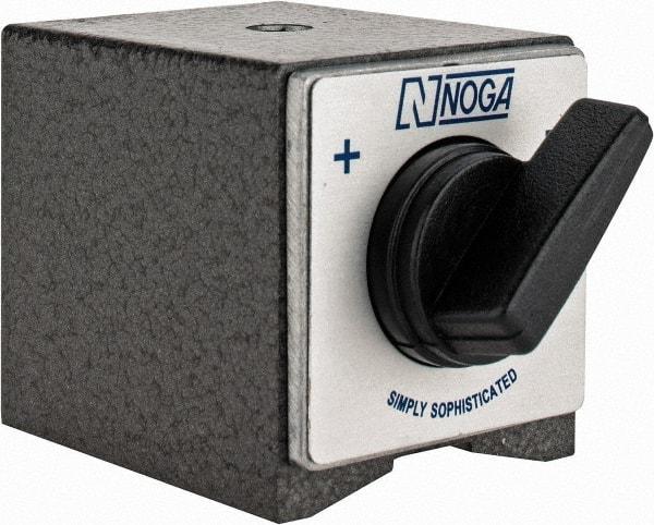 Noga - 60mm Long x 50mm Wide x 55mm High Magnetic Indicator Base with On/Off Switch - 176 Lb Magnetic Pull - Eagle Tool & Supply