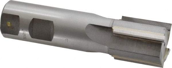 Made in USA - 1-1/8", 1-1/4" LOC, 1" Shank Diam, 4-1/4" OAL, 4 Flute, Carbide-Tipped Square End Mill - Single End, Uncoated, Straight Flute, Right Hand Cut - Eagle Tool & Supply
