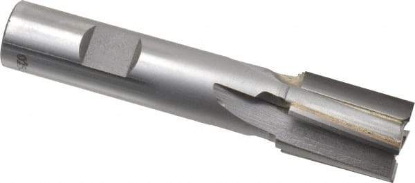 Made in USA - 3/4", 1" LOC, 5/8" Shank Diam, 3-5/8" OAL, 4 Flute, Carbide-Tipped Square End Mill - Single End, Uncoated, Spiral Flute, 6° Helix, Right Hand Cut, Right Hand Flute - Eagle Tool & Supply