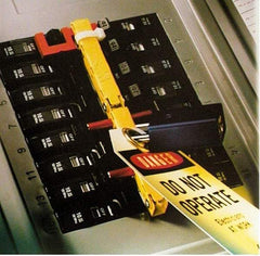 3M - 1-1/2 Wide, Circuit Breaker Panel Lockout Bar - 10 Padlocks, 10 Circuits - Eagle Tool & Supply