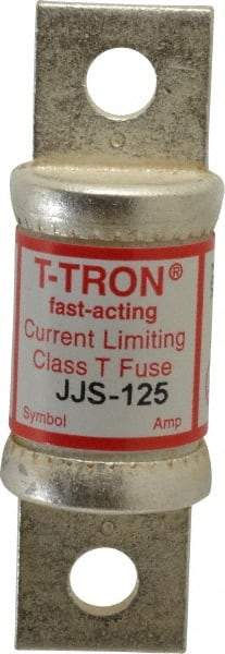 Cooper Bussmann - 600 VAC, 125 Amp, Fast-Acting General Purpose Fuse - Bolt-on Mount, 3-1/4" OAL, 200 at AC (RMS) kA Rating, 7/8" Diam - Eagle Tool & Supply