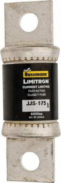 Cooper Bussmann - 600 VAC, 175 Amp, Fast-Acting General Purpose Fuse - Bolt-on Mount, 3-1/4" OAL, 200 at AC (RMS) kA Rating, 7/8" Diam - Eagle Tool & Supply