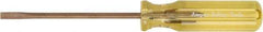 Ampco - 170mm OAL Nonsparking Slotted Screwdriver - 80mm Blade Length, Straight Shank, Acetate Handle - Eagle Tool & Supply