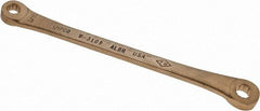 Ampco - 5/16" x 3/8" 12 Point Offset Box Wrench - Double End, 7-3/4" OAL, Aluminum Bronze - Eagle Tool & Supply