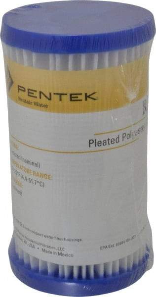 Pentair - 2-5/8" OD, 30µ, Non-Woven Polyester Pleated Cartridge Filter - 4-7/8" Long, Reduces Sediments - Eagle Tool & Supply