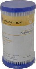 Pentair - 2-5/8" OD, 30µ, Non-Woven Polyester Pleated Cartridge Filter - 4-7/8" Long, Reduces Sediments - Eagle Tool & Supply