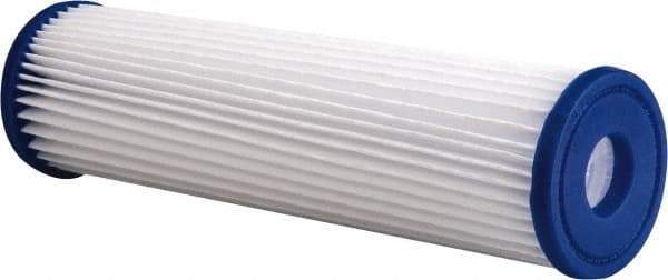 Pentair - 2-5/8" OD, 30µ, Non-Woven Polyester Pleated Cartridge Filter - 9-3/4" Long, Reduces Sediments - Eagle Tool & Supply