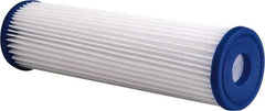 Pentair - 2-5/8" OD, 30µ, Non-Woven Polyester Pleated Cartridge Filter - 9-3/4" Long, Reduces Sediments - Eagle Tool & Supply