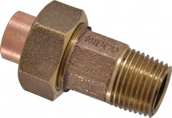NIBCO - 1/2" Cast Copper Pipe Union - C X M, Pressure Fitting - Eagle Tool & Supply