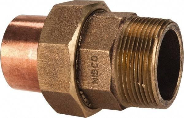 NIBCO - 1-1/2" Cast Copper Pipe Union - C X M, Pressure Fitting - Eagle Tool & Supply