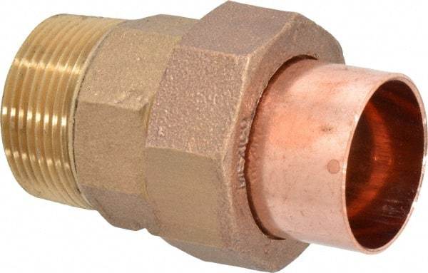NIBCO - 1-1/4" Cast Copper Pipe Union - C X M, Pressure Fitting - Eagle Tool & Supply