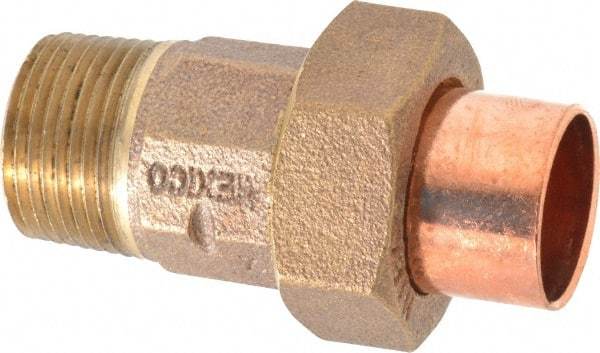 NIBCO - 3/4" Cast Copper Pipe Union - C X M, Pressure Fitting - Eagle Tool & Supply