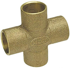 NIBCO - 1-1/2" Cast Copper Pipe Cross - C x C x C x C, Pressure Fitting - Eagle Tool & Supply