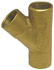 NIBCO - 1-1/2" Cast Copper Pipe 45° Wye - C x C x C, Pressure Fitting - Eagle Tool & Supply