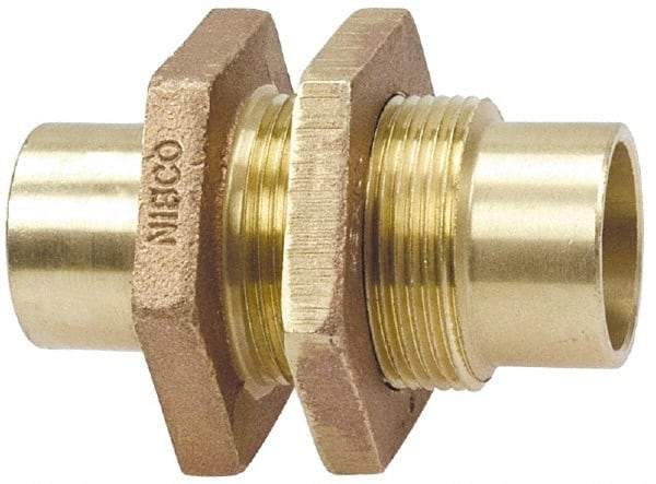 NIBCO - 1-1/2" Cast Copper Pipe Bulkhead - C x C, Pressure Fitting - Eagle Tool & Supply