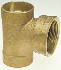 NIBCO - 2", Cast Copper Drain, Waste & Vent Pipe Tee - C x C x F - Eagle Tool & Supply