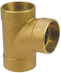 NIBCO - 4 x 4 x 3", Cast Copper Drain, Waste & Vent Pipe Tee - C x C x C - Eagle Tool & Supply