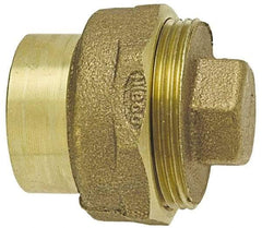 NIBCO - 1-1/2", Cast Copper Drain, Waste & Vent Pipe Cleanout - Ftg x CO with Plug - Eagle Tool & Supply