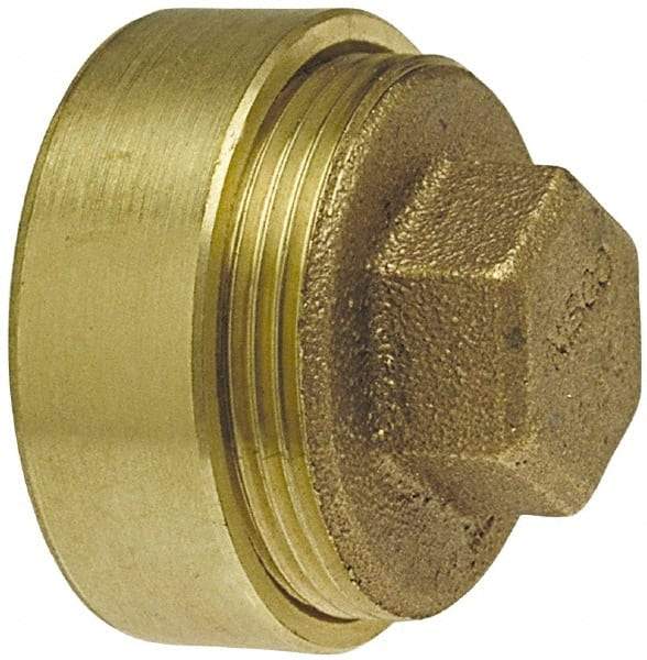 NIBCO - 1/2 x 1", Cast Copper Drain, Waste & Vent Pipe Flush Cleanout - Ftg x CO with Plug - Eagle Tool & Supply