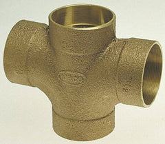 NIBCO - 2 x 2 x 1-1/2 x 1-1/2", Cast Copper Drain, Waste & Vent Pipe Double Tee - C x C x C x C - Eagle Tool & Supply