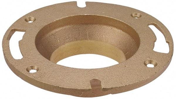 NIBCO - 4 x 3" Pipe, 7" OD, Cast Copper Closet Flange - 180° Max Working Temp, C End Connections - Eagle Tool & Supply