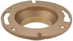 NIBCO - 4 x 3" Pipe, 7" OD, Cast Copper Closet Flange - 180° Max Working Temp, C End Connections - Eagle Tool & Supply