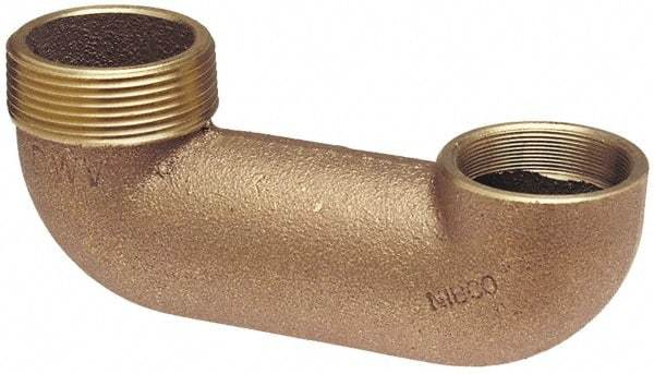 NIBCO - 1-1/2", Cast Copper Drain, Waste & Vent Pipe Trap Upturn - M x S - Eagle Tool & Supply