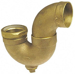 NIBCO - 1-1/2", Cast Copper Drain, Waste & Vent Pipe P Trap with CO - C x SJ with Plug - Eagle Tool & Supply