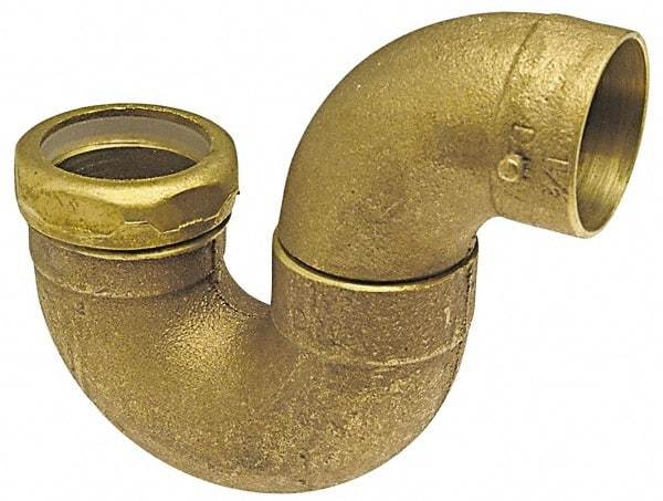 NIBCO - 1-1/2", Cast Copper Drain, Waste & Vent Pipe P Trap - C x SJ - Eagle Tool & Supply