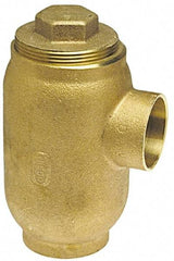 NIBCO - 1-1/2 x 3 x 5", Cast Copper Drain, Waste & Vent Pipe Drum Trap - C x F x CO with Plugs - Eagle Tool & Supply