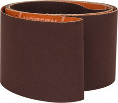 Norton - 3" Wide x 132" OAL, 240 Grit, Aluminum Oxide Abrasive Belt - Aluminum Oxide, Very Fine, Coated, J Weighted Cloth Backing, Series R245 - Eagle Tool & Supply