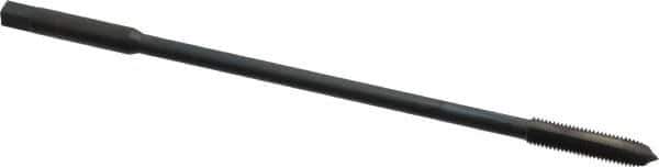 Kennametal - 1/4-28 UNF 2 Flute H3 Oxide Finish High Speed Steel Spiral Point Extension Tap - Plug Chamfer, 6" OAL, 3B Class of Fit - Eagle Tool & Supply
